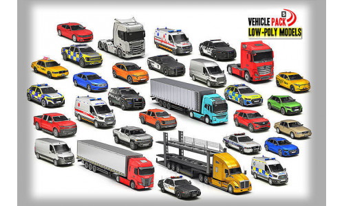 Vehicle-Pack-3 Low-poly 3D model