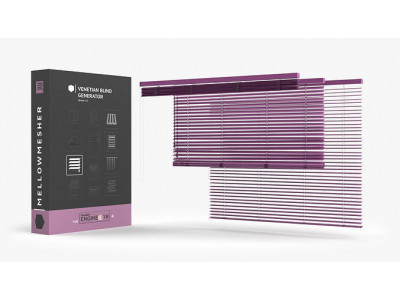 Venetian Blind Generator HDA Low-poly 3D model