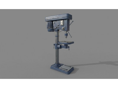 VERTICAL DRILL MACHINE TOOL Low-poly 3D model