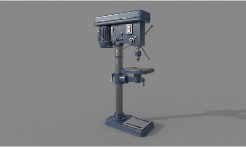 VERTICAL DRILL MACHINE TOOL Low-poly 3D model