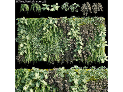 Verticalgarden - Green wall 05 3D model