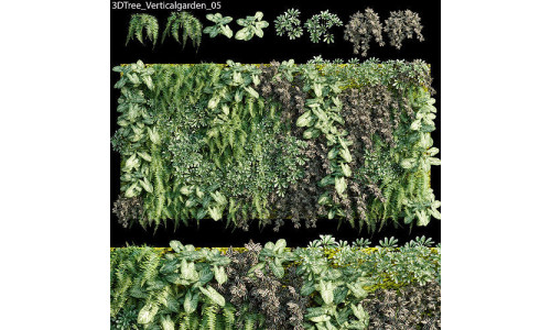 Verticalgarden - Green wall 05 3D model