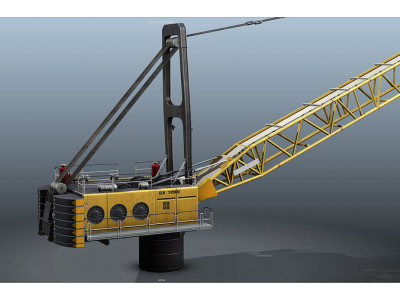 Vessel Ship Crane - Blender FBX 3D Model Low Poly Low-poly 3D model