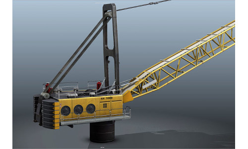 Vessel Ship Crane - Blender FBX 3D Model Low Poly Low-poly 3D model
