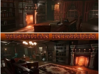 Victorian Interiors Low-poly 3D model
