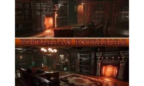 Victorian Interiors Low-poly 3D model