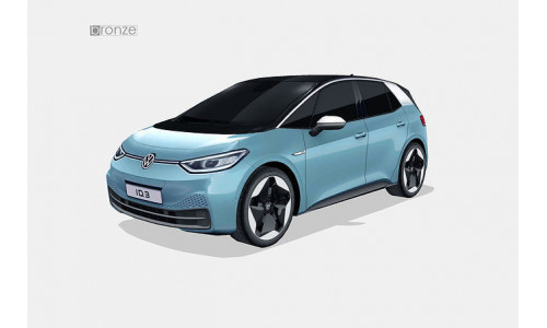Volkswagen ID3 2020 Low-poly 3D model