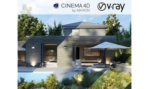 VRay - C4D Scene files - House Jackson Exterior 3D model 3D model