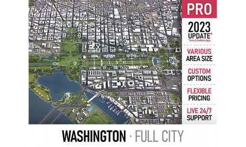 Washington Low-poly 3D model
