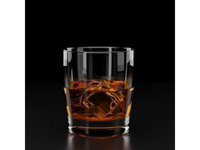 Water Liquor Glass 001 - 25cl Low-poly 3D model