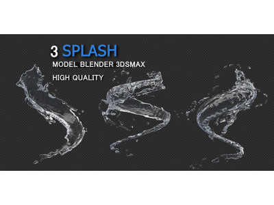 Water Splash 3D Model 3D model