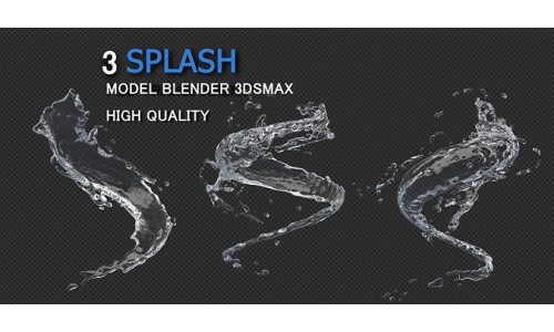 Water Splash 3D Model 3D model