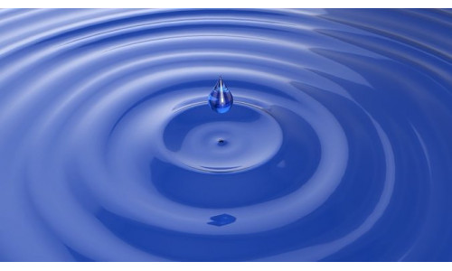Water surface with drop 3D model
