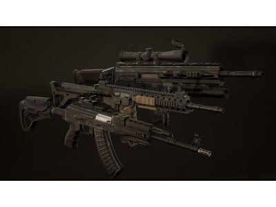 Weapon Pack Low-poly 3D model