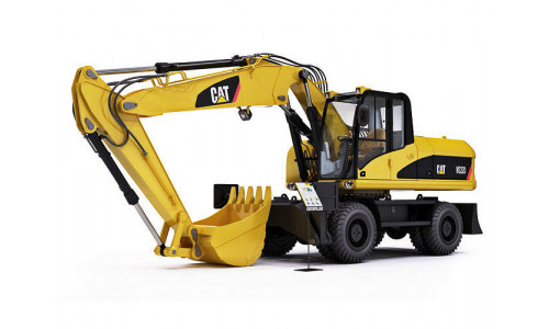 Wheeled Excavator 3D model