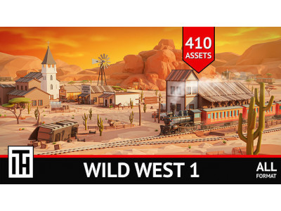 Wild West 1 Low-poly 3D model