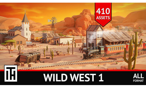 Wild West 1 Low-poly 3D model