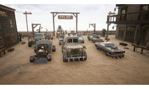 Wild West Racing Town Low-poly 3D model