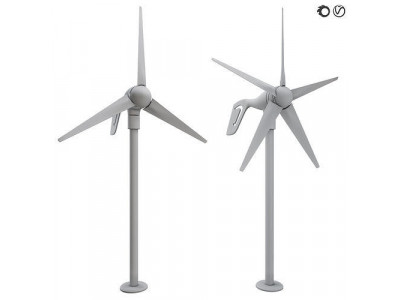 Wind turbine 3 and 5 Blades Wind Generator 3D model