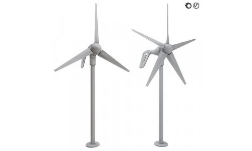 Wind turbine 3 and 5 Blades Wind Generator 3D model