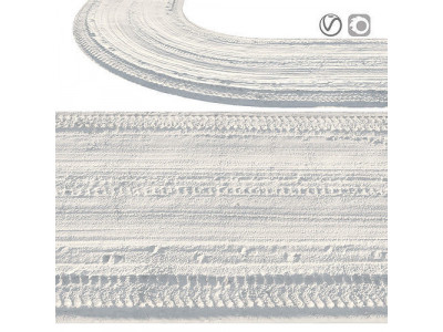 Winter single-lane road 3D model
