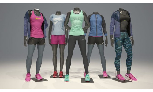 Woman mannequin Nike pack 1 3D model