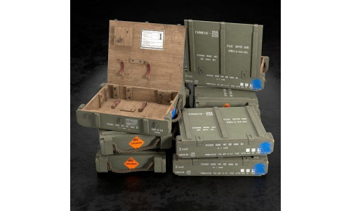 Wooden ammo box Low-poly 3D model