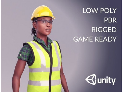 Working Women - Nia Low-poly 3D model