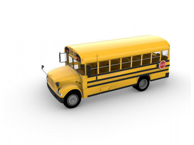Yellow School Bus 3D model