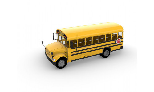 Yellow School Bus 3D model