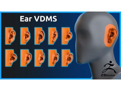 Zbrush - Ear- VDM Brushes 3D model
